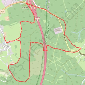 HARZE - Province de Liège - Belgique GPS track, route, trail