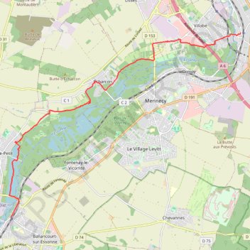 De Moulin Galant à Ballancourt - rando le long de l'Essonne GPS track, route, trail