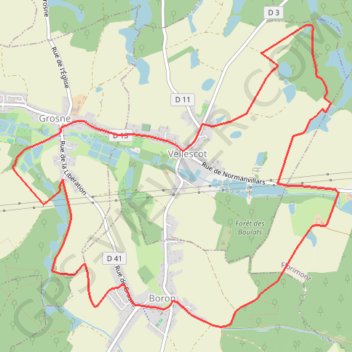Balade de Normanvillars - Boron GPS track, route, trail