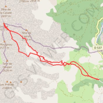 Pic du nid GPS track, route, trail