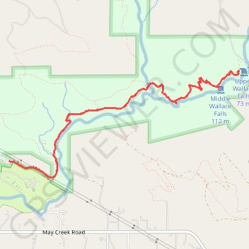 Wallace Falls GPS track, route, trail