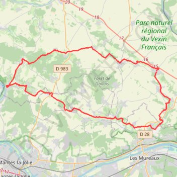 Sagy - Vetheuil GPS track, route, trail
