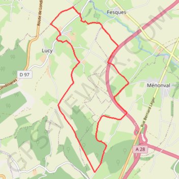 La forêt de Ménonval - Lucy GPS track, route, trail