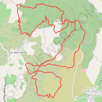 Rocher des Vierges et Canyon du Diable GPS track, route, trail