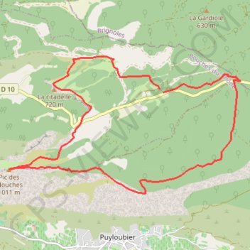 Pic des mouches GPS track, route, trail