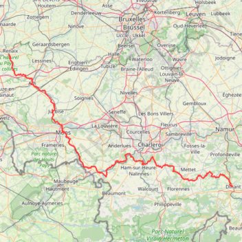 GR129-1-2 GR 129 La Belgique en diagonale ! Renaix - Dinant GPS track, route, trail