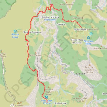 GRR3 Le Tour de Mafate - De Roche Plate à Cayenne GPS track, route, trail