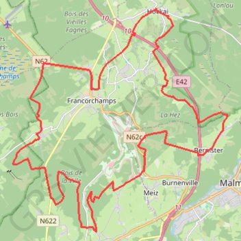 Rando Francorchamps GPS track, route, trail