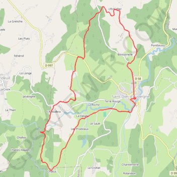 Des Ribes au Miodet - Saint-Dier-d'Auvergne GPS track, route, trail