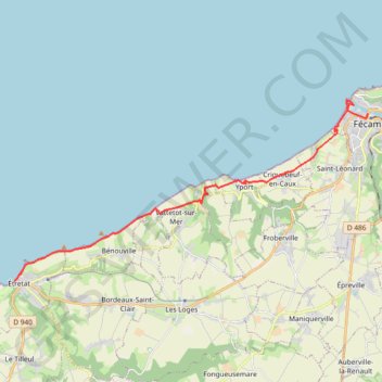 Fécamp - Étretat GPS track, route, trail
