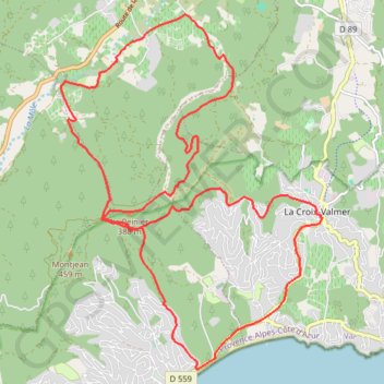 Les Crêtes de la Croix Valmer GPS track, route, trail