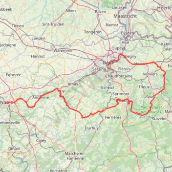 Namur to Liège GPS track, route, trail