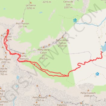 Pico de Escarra desde Embalse de Tramacastilla GPS track, route, trail