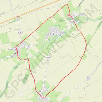 Basseux - Bailleulmont - Berles-au-Bois GPS track, route, trail