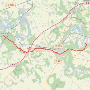 Les Bords de Marne - De la forêt de Montceaux à Saâcy-sur-Marne GPS track, route, trail