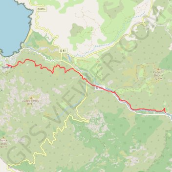 Mare e Monti - De Tuarelli à Galeria GPS track, route, trail