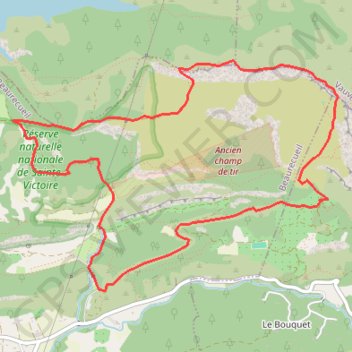 Randonnée Sainte-Victoire Roque-Haute Immoucha Escalette GPS track, route, trail