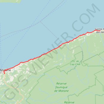 Matane - Sainte-Anne-des-Monts GPS track, route, trail
