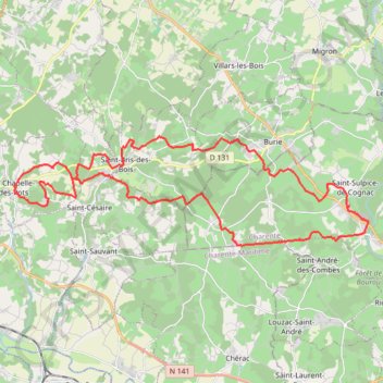 St Sulpice vers La Chapelle 40.1 kms GPS track, route, trail