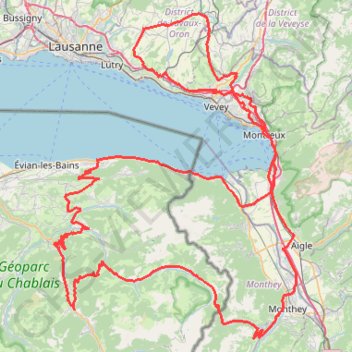 Petite balade franco-suisse (Track) GPS track, route, trail