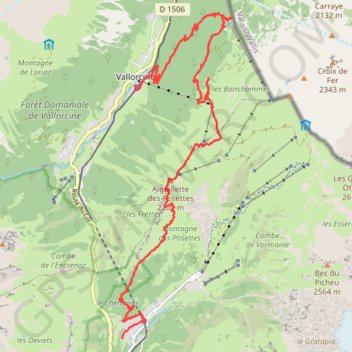 Aiguillettes des Posettes GPS track, route, trail