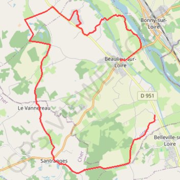 Circuit des hameaux - Beaulieu-sur-Loire GPS track, route, trail