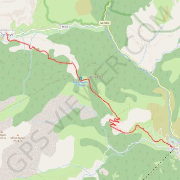 GR5 Saint Dalmas de Selvage à Saint Etienne de Tinée GPS track, route, trail