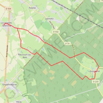 Forêt de Locquignol GPS track, route, trail