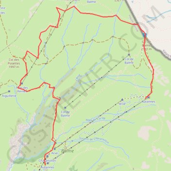 Le Tour (Col de Balme) GPS track, route, trail