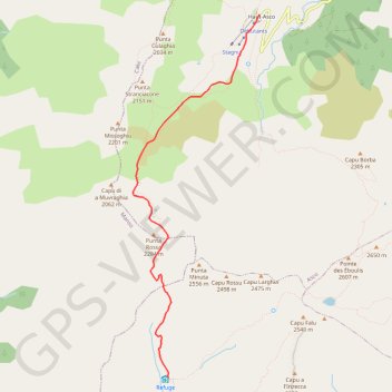 GR20 Tighjettu-Ascu Stagnu GPS track, route, trail