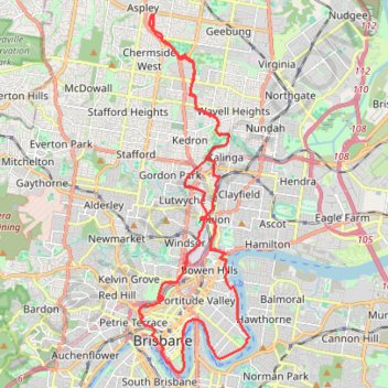Aspley - Brisbane City Loop GPS track, route, trail