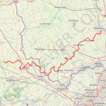 Cassel - Roeselare GPS track, route, trail