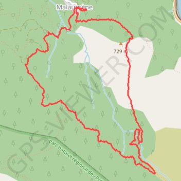 Circuit du Serse GPS track, route, trail