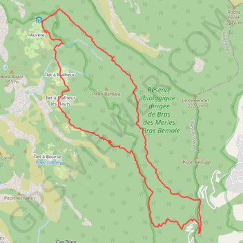 Aurère par Sentier Augustave GPS track, route, trail