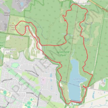 Lysterfield Park MTB Loop GPS track, route, trail